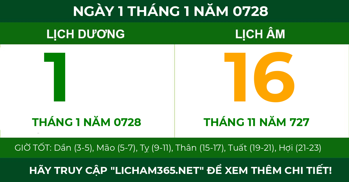 lịch âm ngày 1 tháng 1 năm 0728