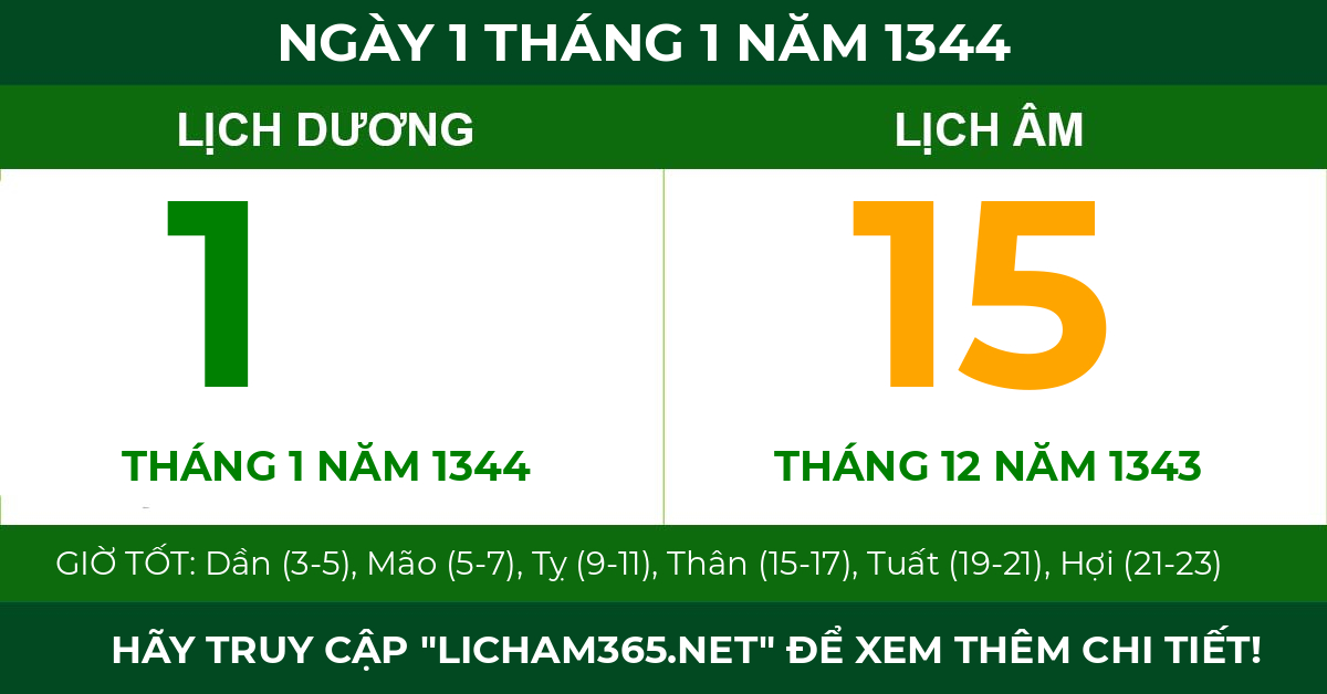 lịch âm ngày 1 tháng 1 năm 1344