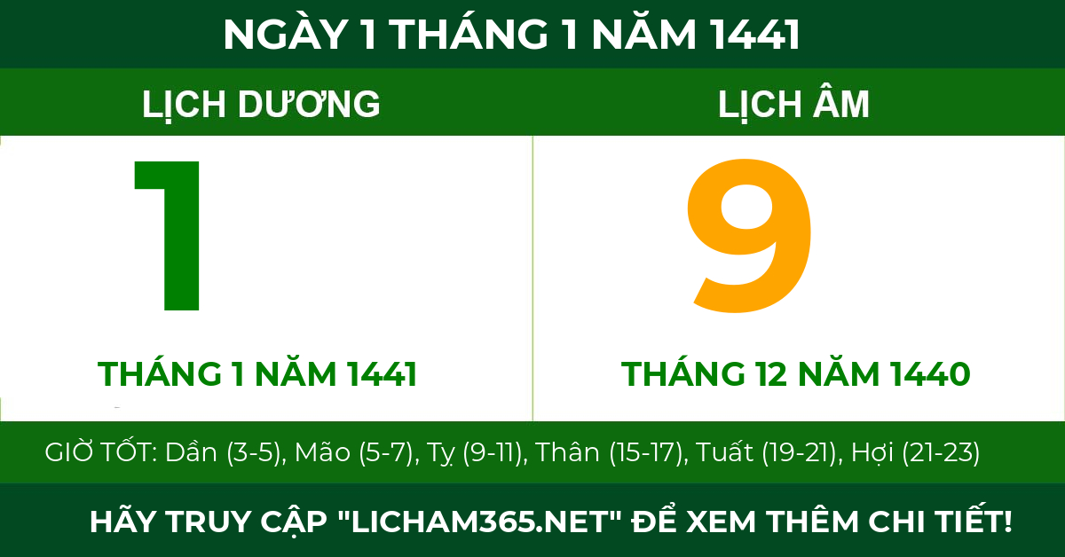 lịch âm ngày 1 tháng 1 năm 1441