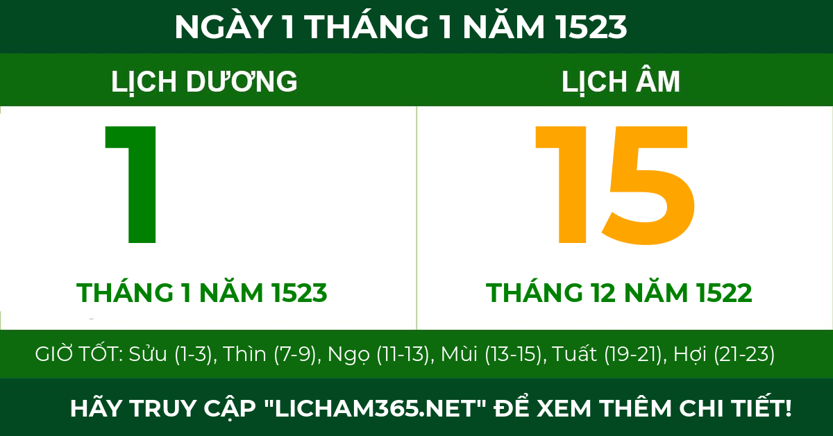 lịch âm ngày 1 tháng 1 năm 1523