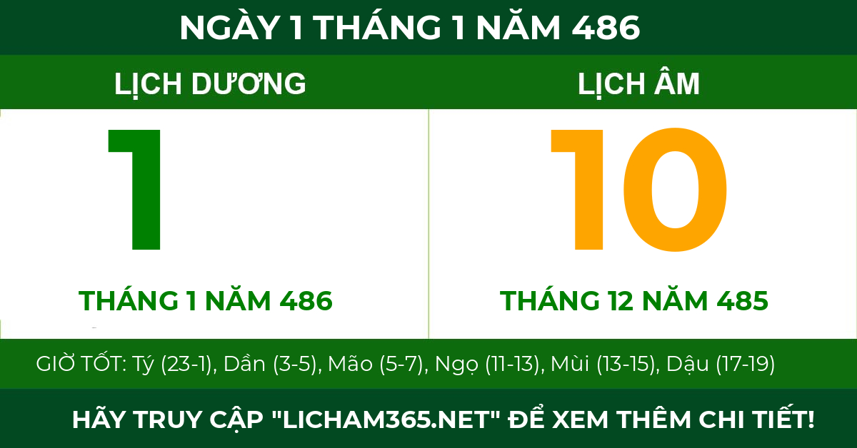 lịch âm ngày 1 tháng 1 năm 486