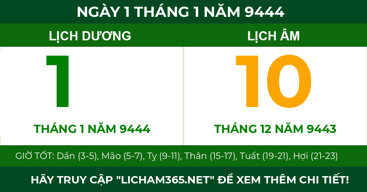 lịch âm ngày 1 tháng 1 năm 9444