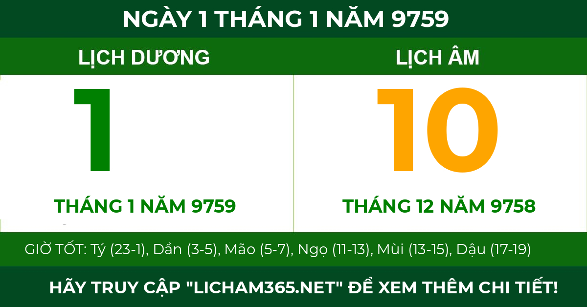 lịch âm ngày 1 tháng 1 năm 9759