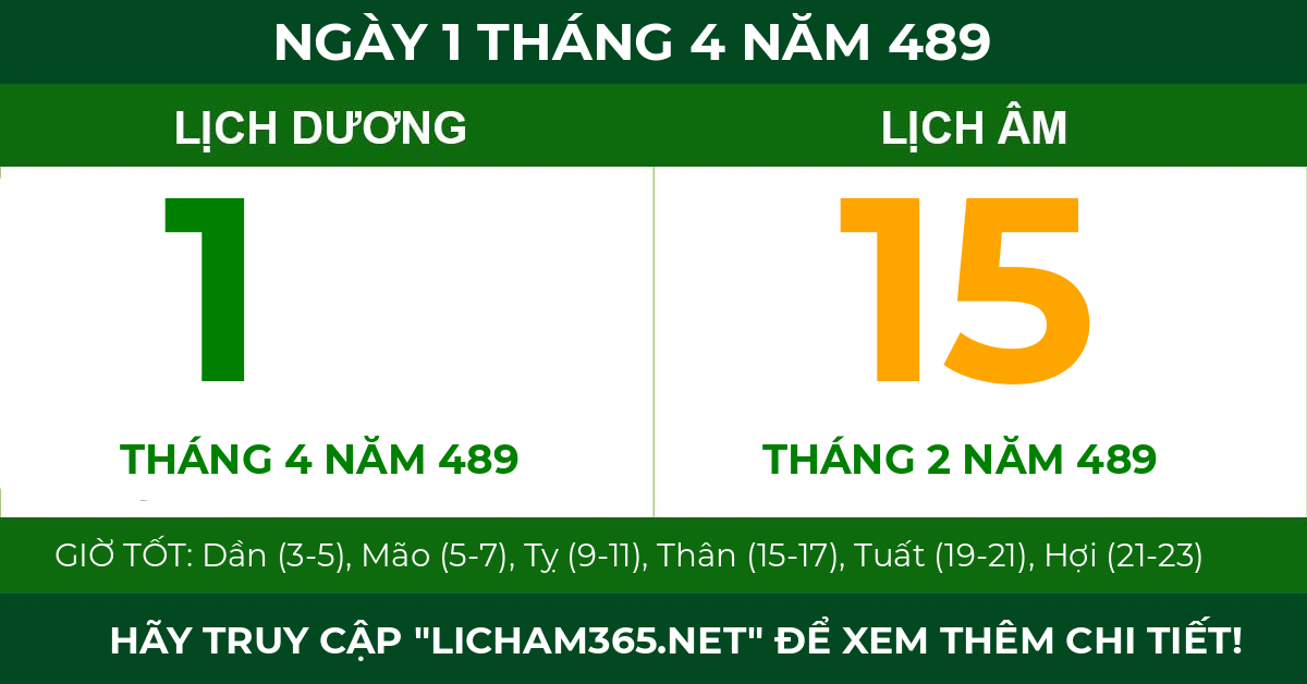 lịch âm ngày 1 tháng 4 năm 489