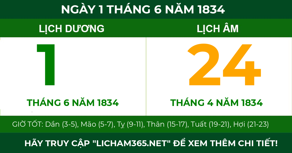 lịch âm ngày 1 tháng 6 năm 1834