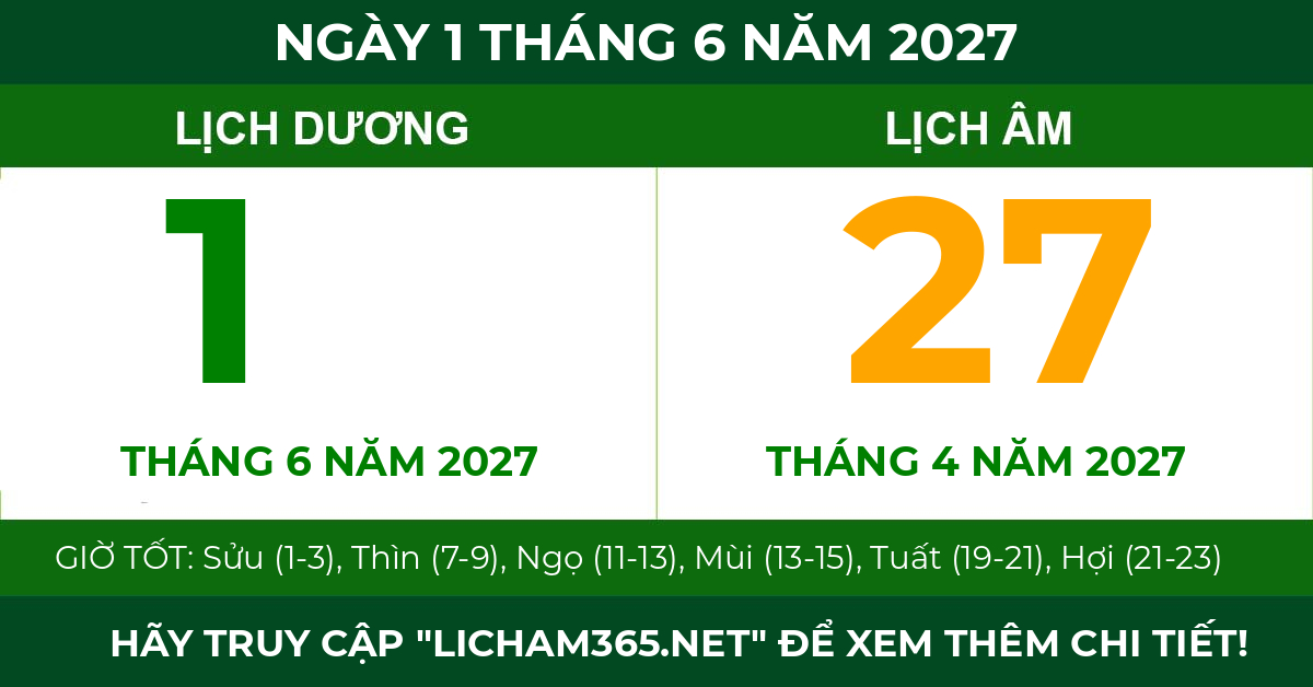 lịch âm ngày 1 tháng 6 năm 2027