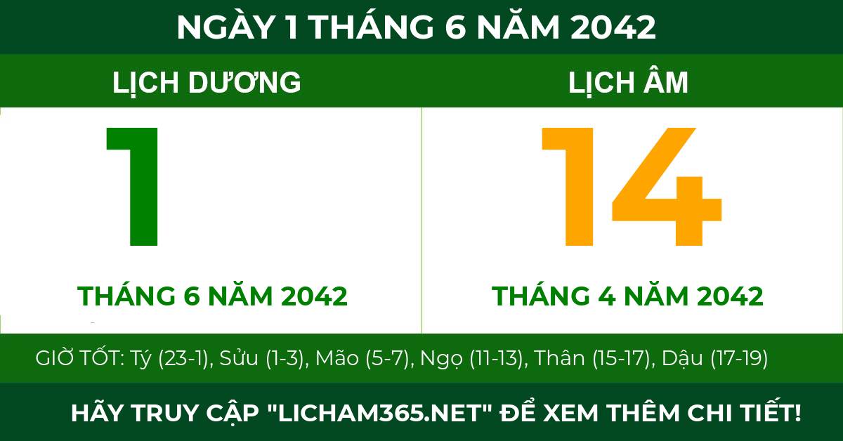 lịch âm ngày 1 tháng 6 năm 2042