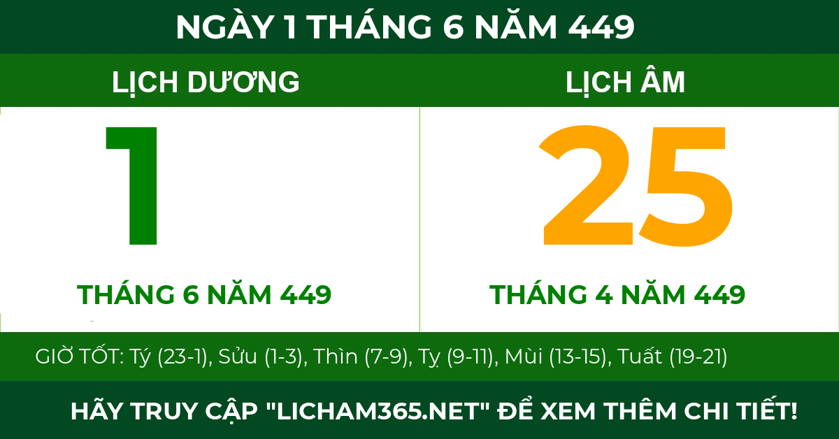 lịch âm ngày 1 tháng 6 năm 449