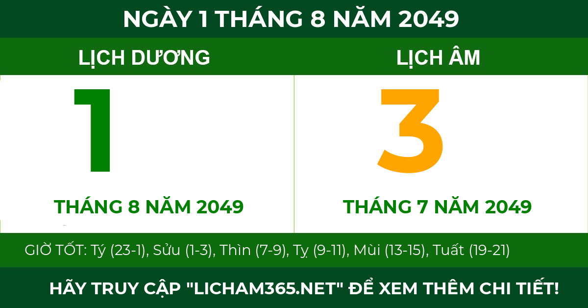 lịch âm ngày 1 tháng 8 năm 2049
