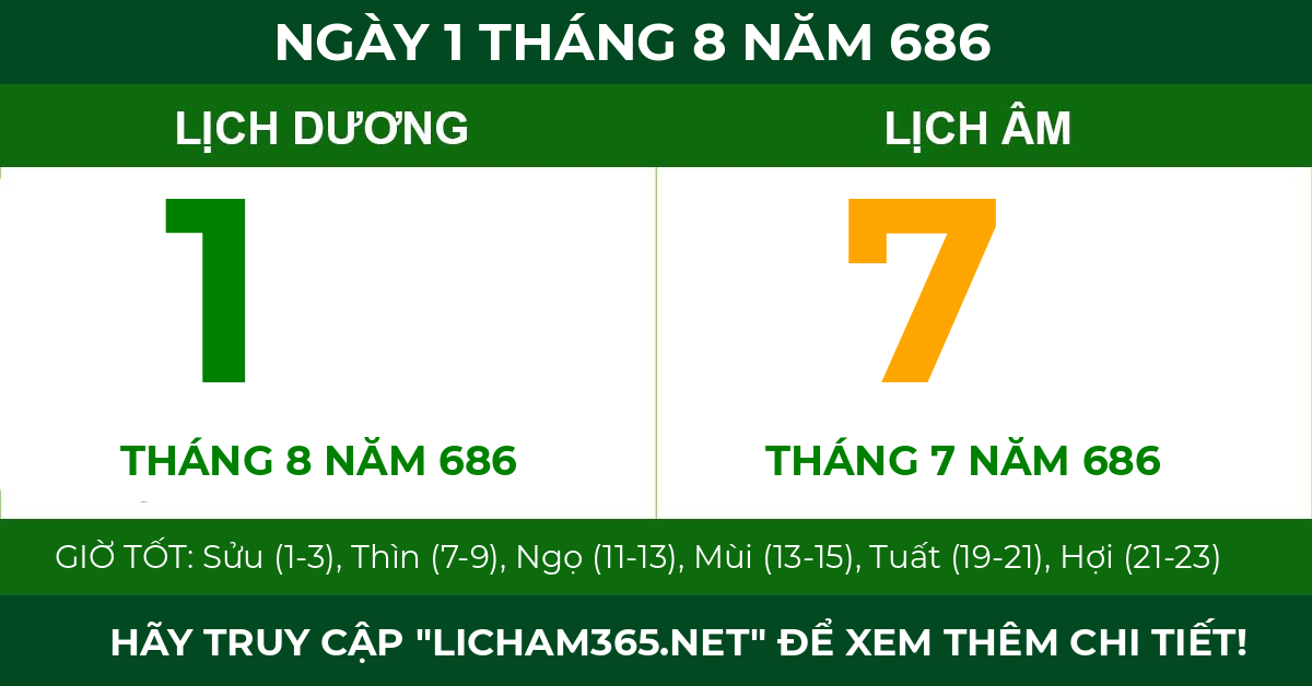 lịch âm ngày 1 tháng 8 năm 686