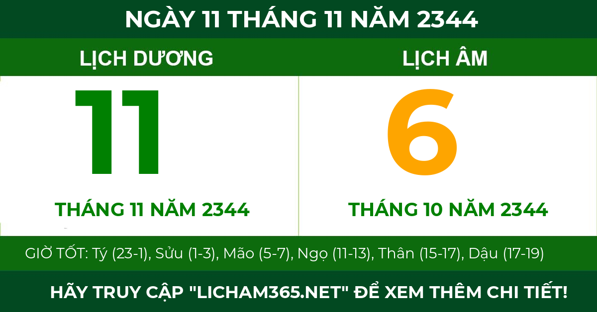 lịch âm ngày 11 tháng 11 năm 2344