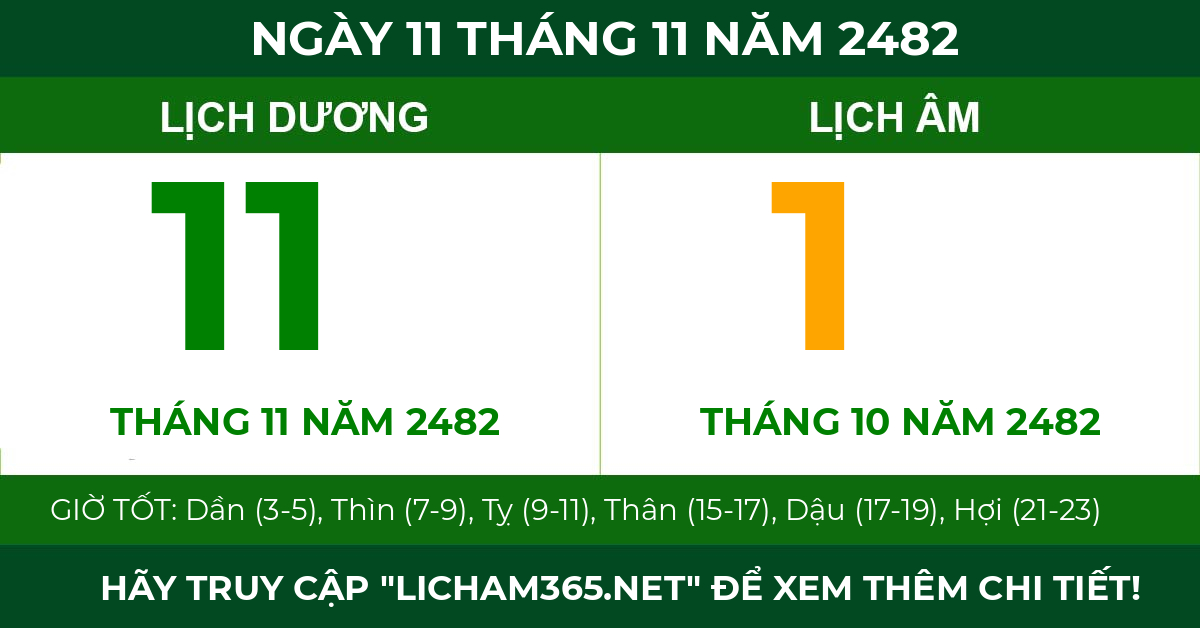 lịch âm ngày 11 tháng 11 năm 2482