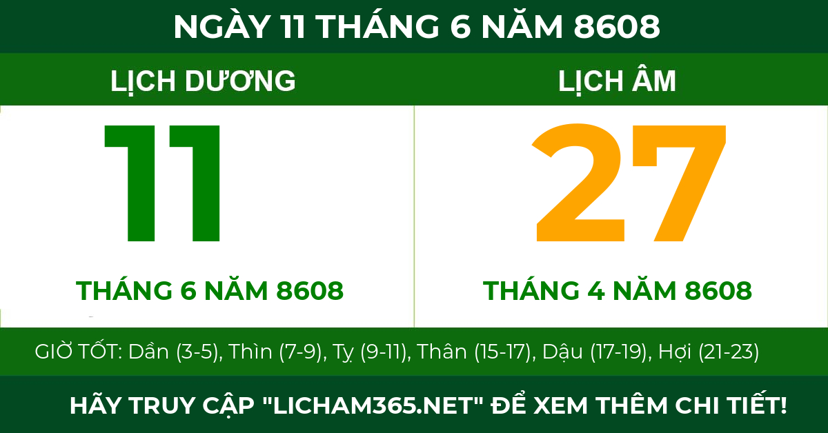 lịch âm ngày 11 tháng 6 năm 8608