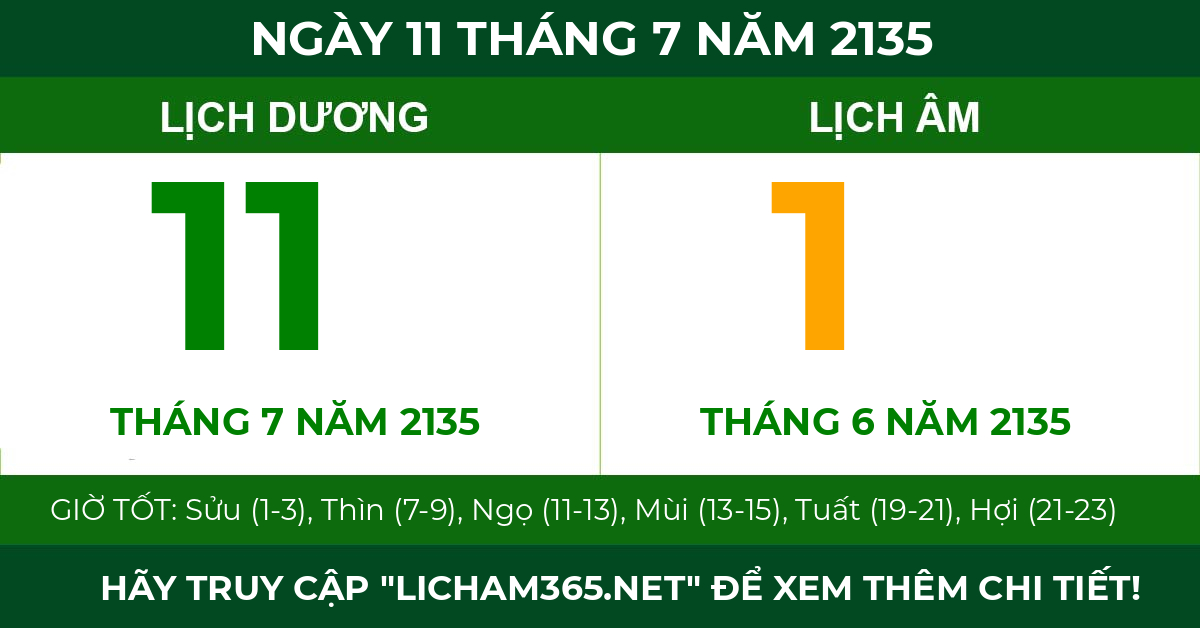 lịch âm ngày 11 tháng 7 năm 2135
