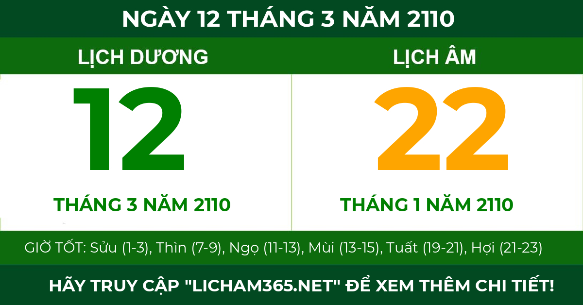 lịch âm ngày 12 tháng 3 năm 2110
