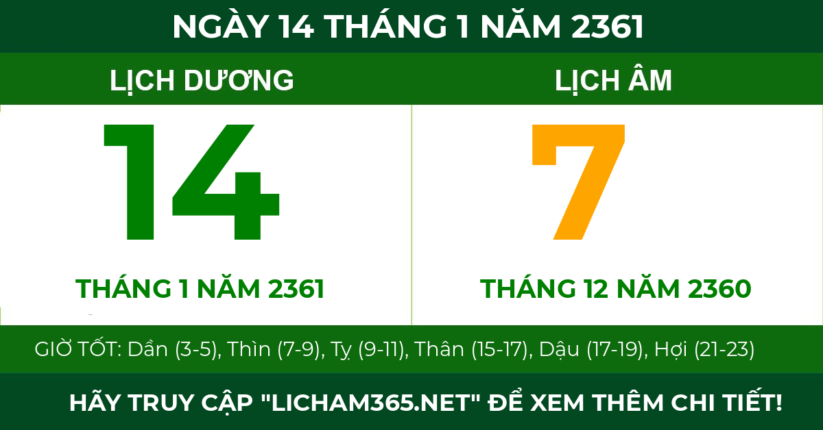lịch âm ngày 14 tháng 1 năm 2361