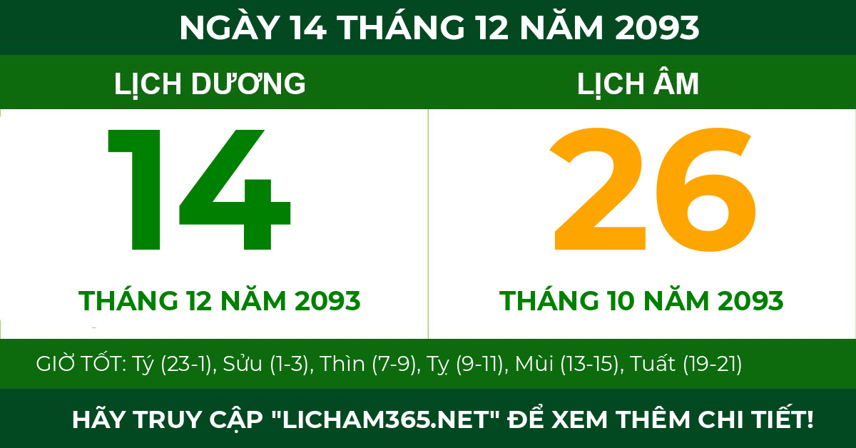 lịch âm ngày 14 tháng 12 năm 2093