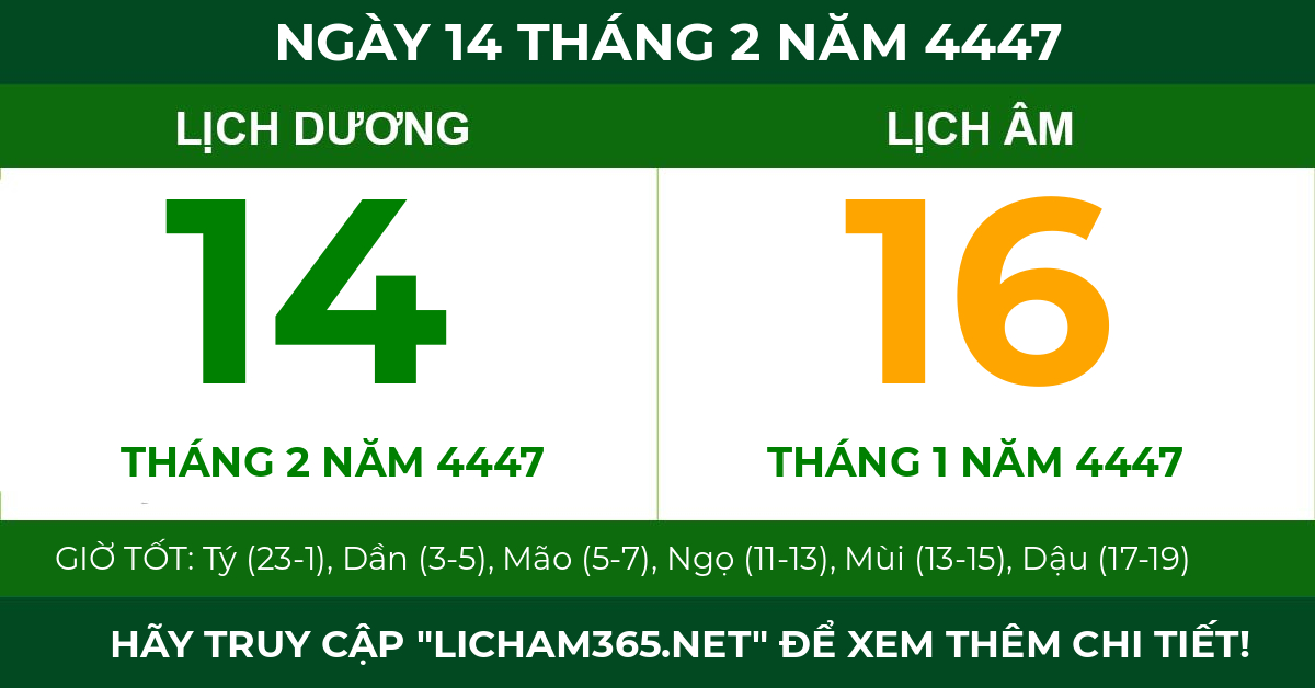lịch âm ngày 14 tháng 2 năm 4447