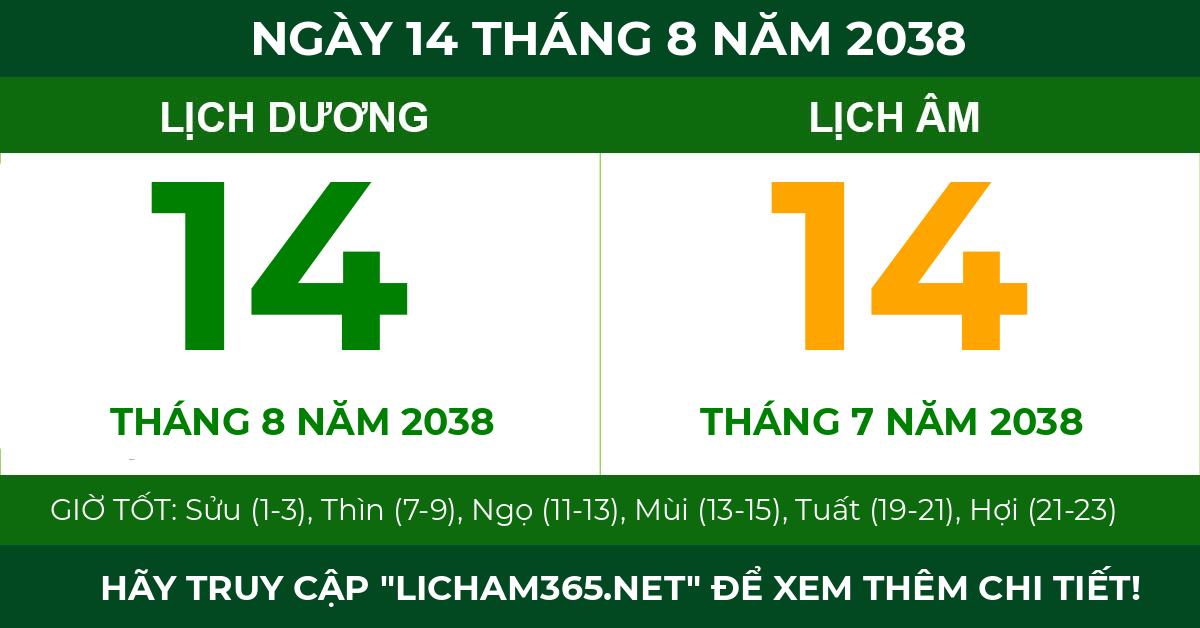 lịch âm ngày 14 tháng 8 năm 2038