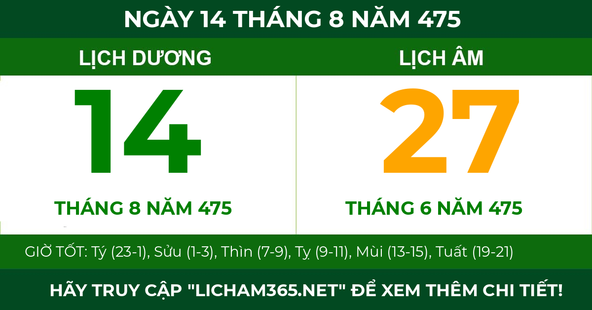 lịch âm ngày 14 tháng 8 năm 475