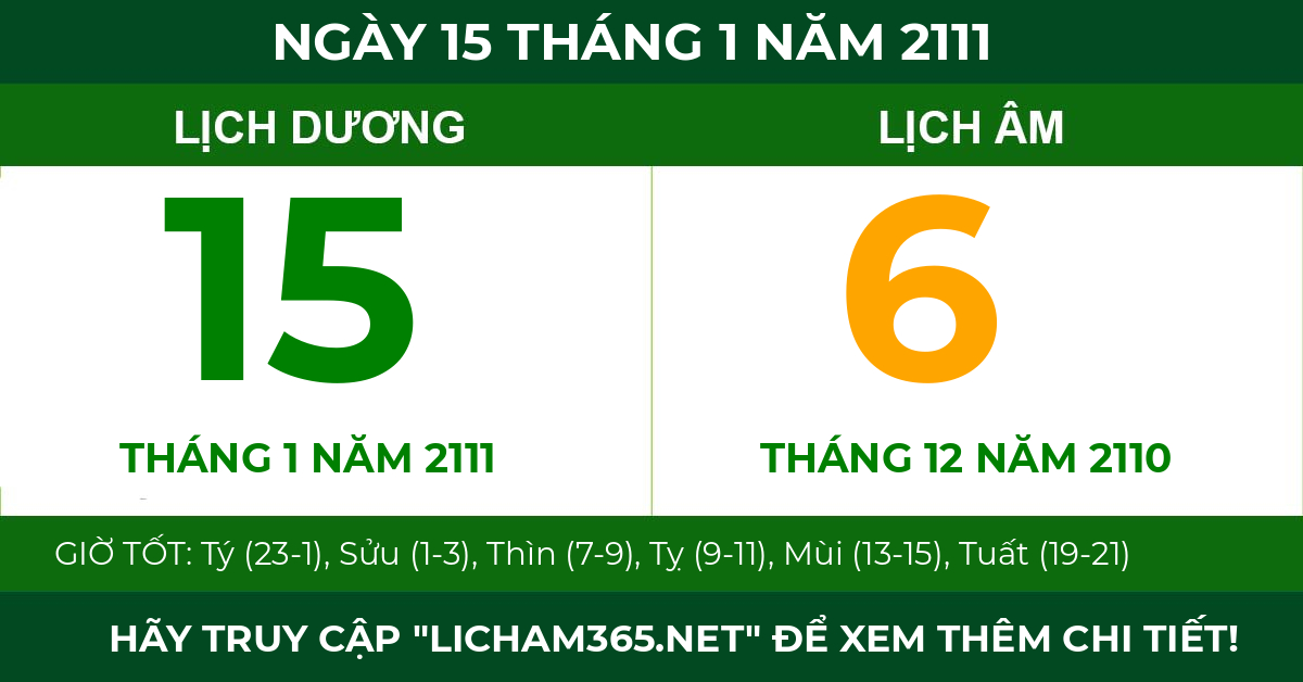 lịch âm ngày 15 tháng 1 năm 2111