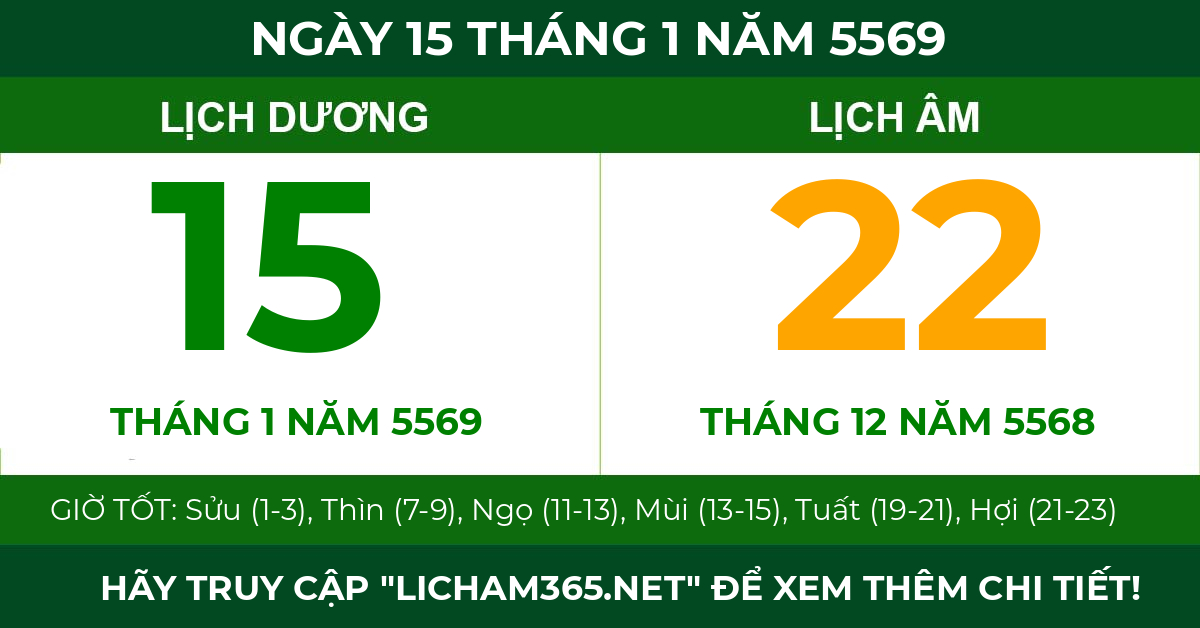 lịch âm ngày 15 tháng 1 năm 5569