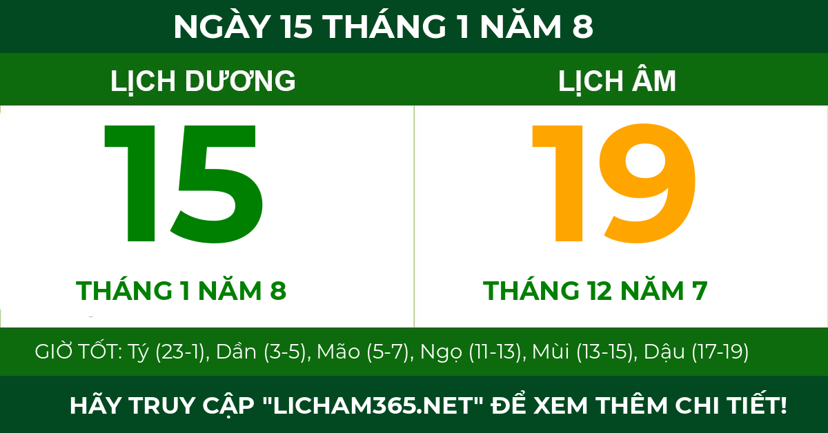 lịch âm ngày 15 tháng 1 năm 8