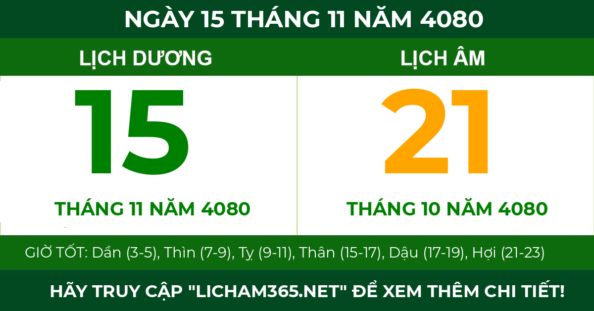 lịch âm ngày 15 tháng 11 năm 4080