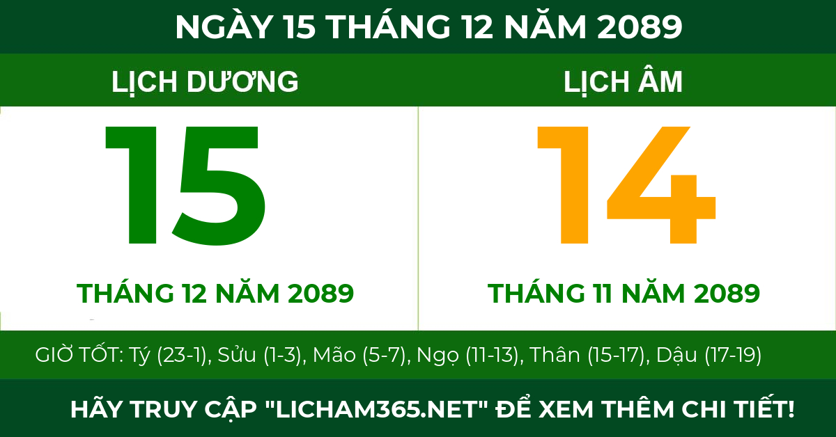 lịch âm ngày 15 tháng 12 năm 2089