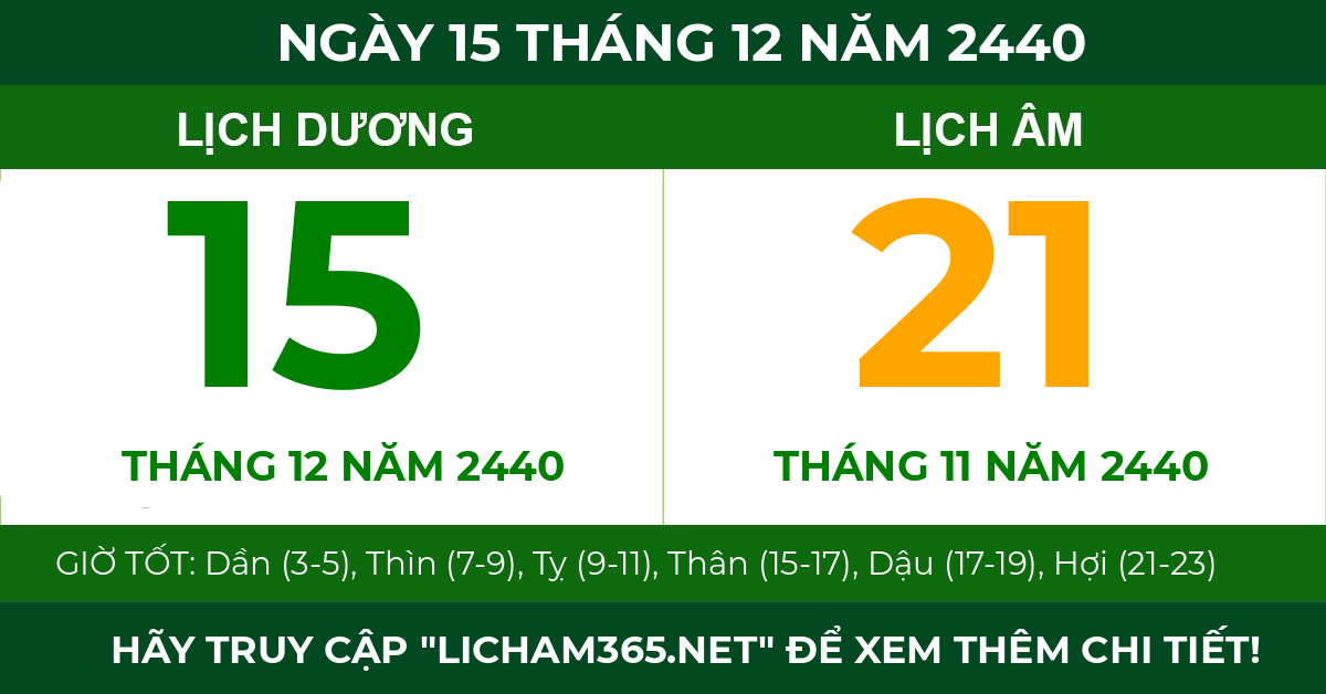 lịch âm ngày 15 tháng 12 năm 2440