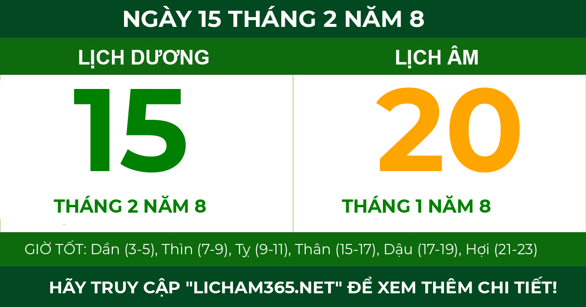 lịch âm ngày 15 tháng 2 năm 8