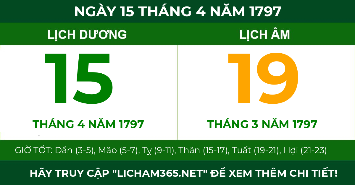 lịch âm ngày 15 tháng 4 năm 1797