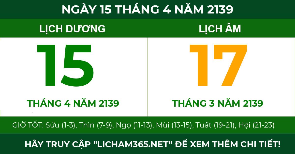 lịch âm ngày 15 tháng 4 năm 2139