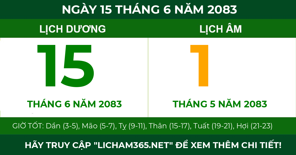 lịch âm ngày 15 tháng 6 năm 2083