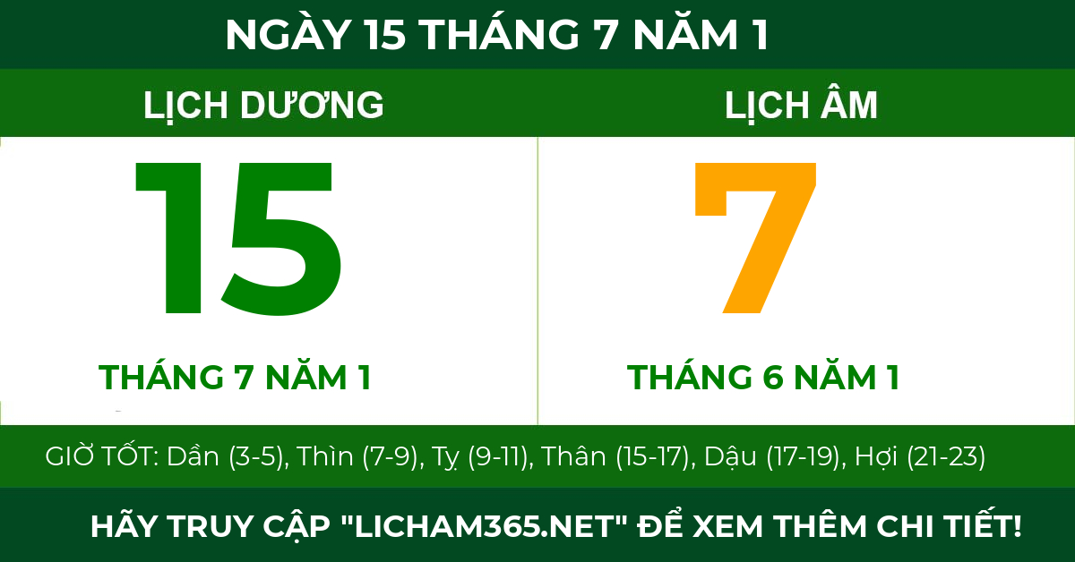 lịch âm ngày 15 tháng 7 năm 1