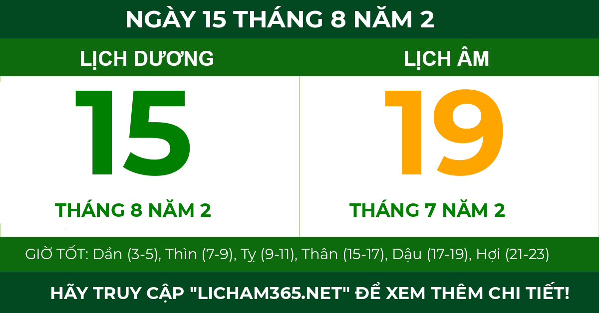 lịch âm ngày 15 tháng 8 năm 2