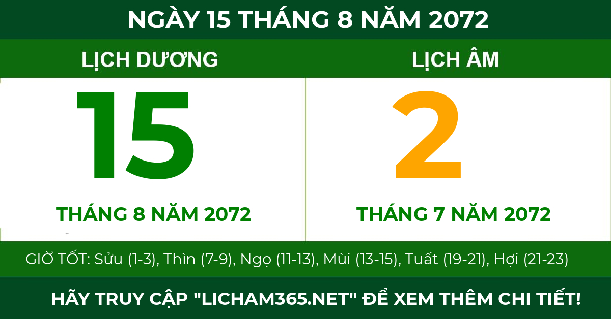 lịch âm ngày 15 tháng 8 năm 2072