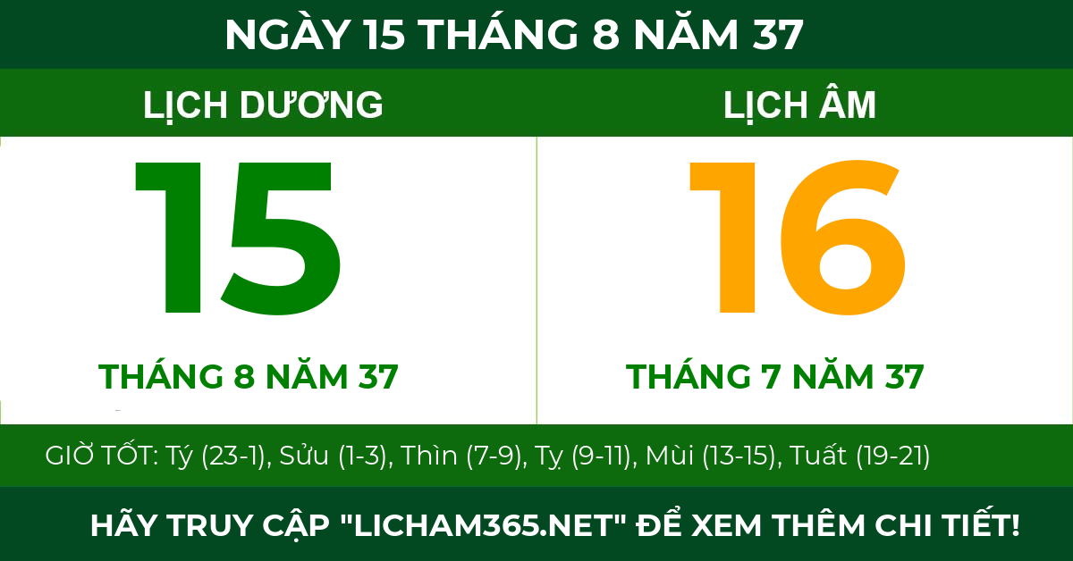 lịch âm ngày 15 tháng 8 năm 37