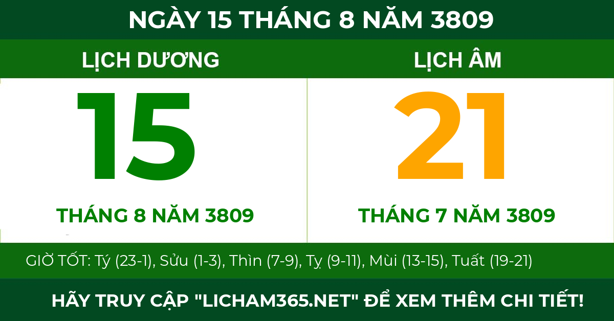 lịch âm ngày 15 tháng 8 năm 3809