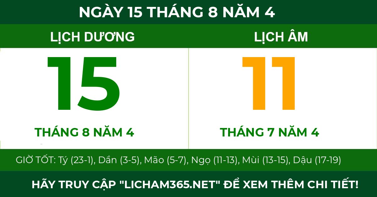 lịch âm ngày 15 tháng 8 năm 4