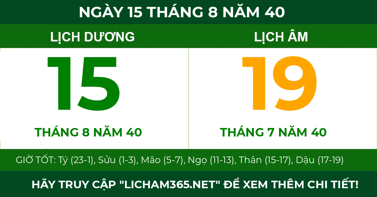 lịch âm ngày 15 tháng 8 năm 40