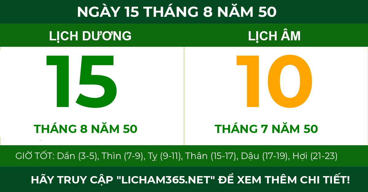lịch âm ngày 15 tháng 8 năm 50