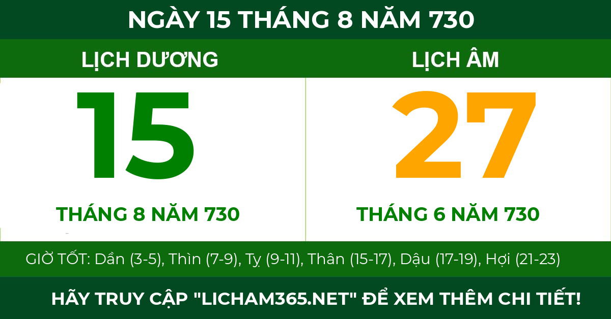 lịch âm ngày 15 tháng 8 năm 730
