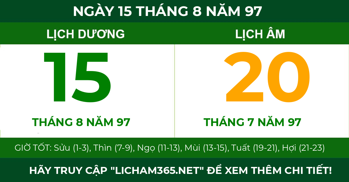 lịch âm ngày 15 tháng 8 năm 97