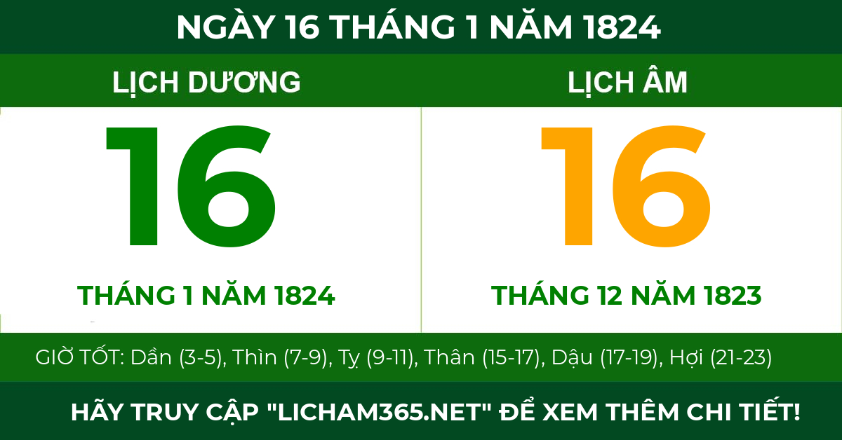 lịch âm ngày 16 tháng 1 năm 1824