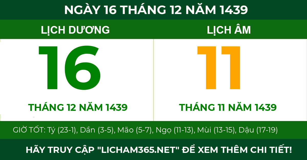 lịch âm ngày 16 tháng 12 năm 1439