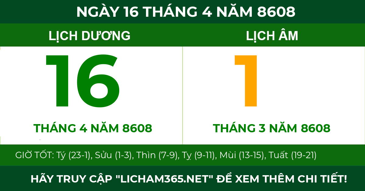 lịch âm ngày 16 tháng 4 năm 8608