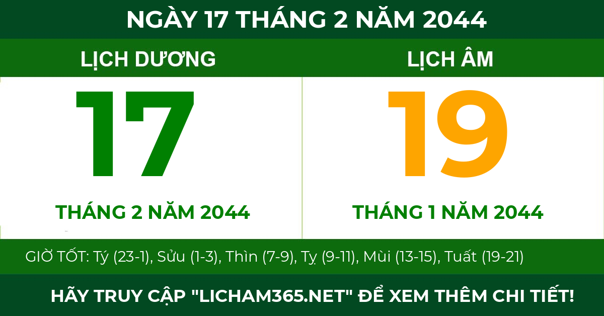 lịch âm ngày 17 tháng 2 năm 2044