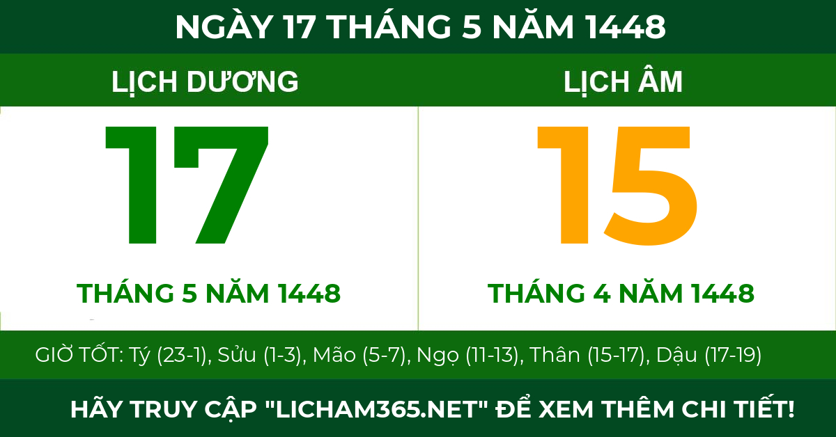 lịch âm ngày 17 tháng 5 năm 1448