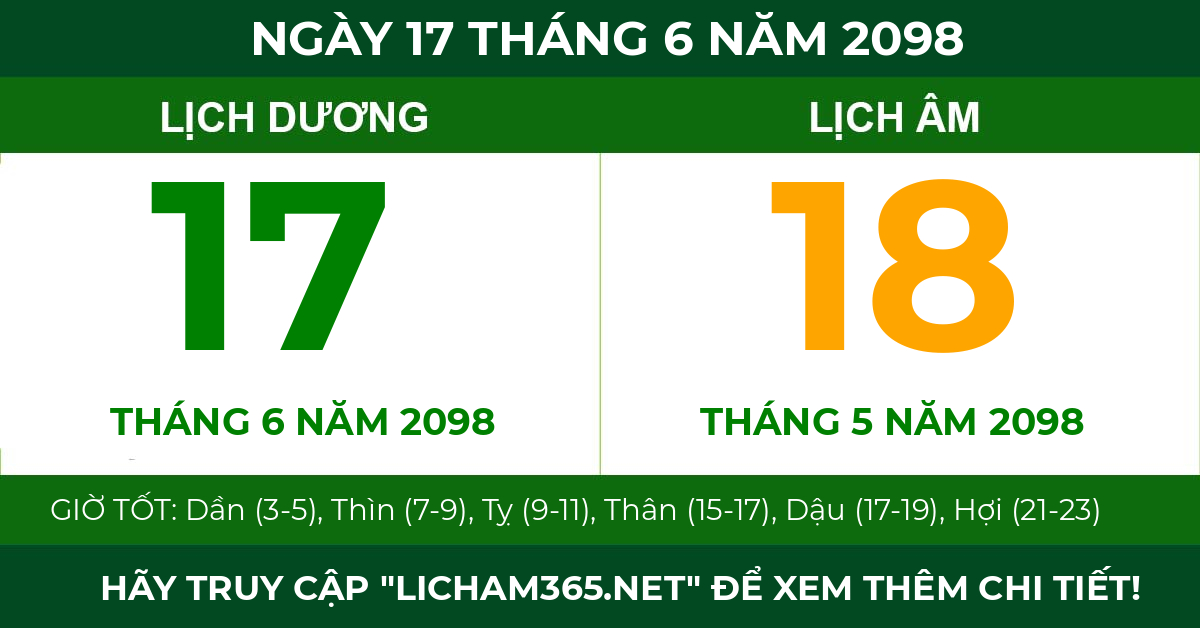 lịch âm ngày 17 tháng 6 năm 2098